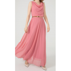 فستان شيفون طويل زهري للسيدات ( مجموعة 4 فساتين  )