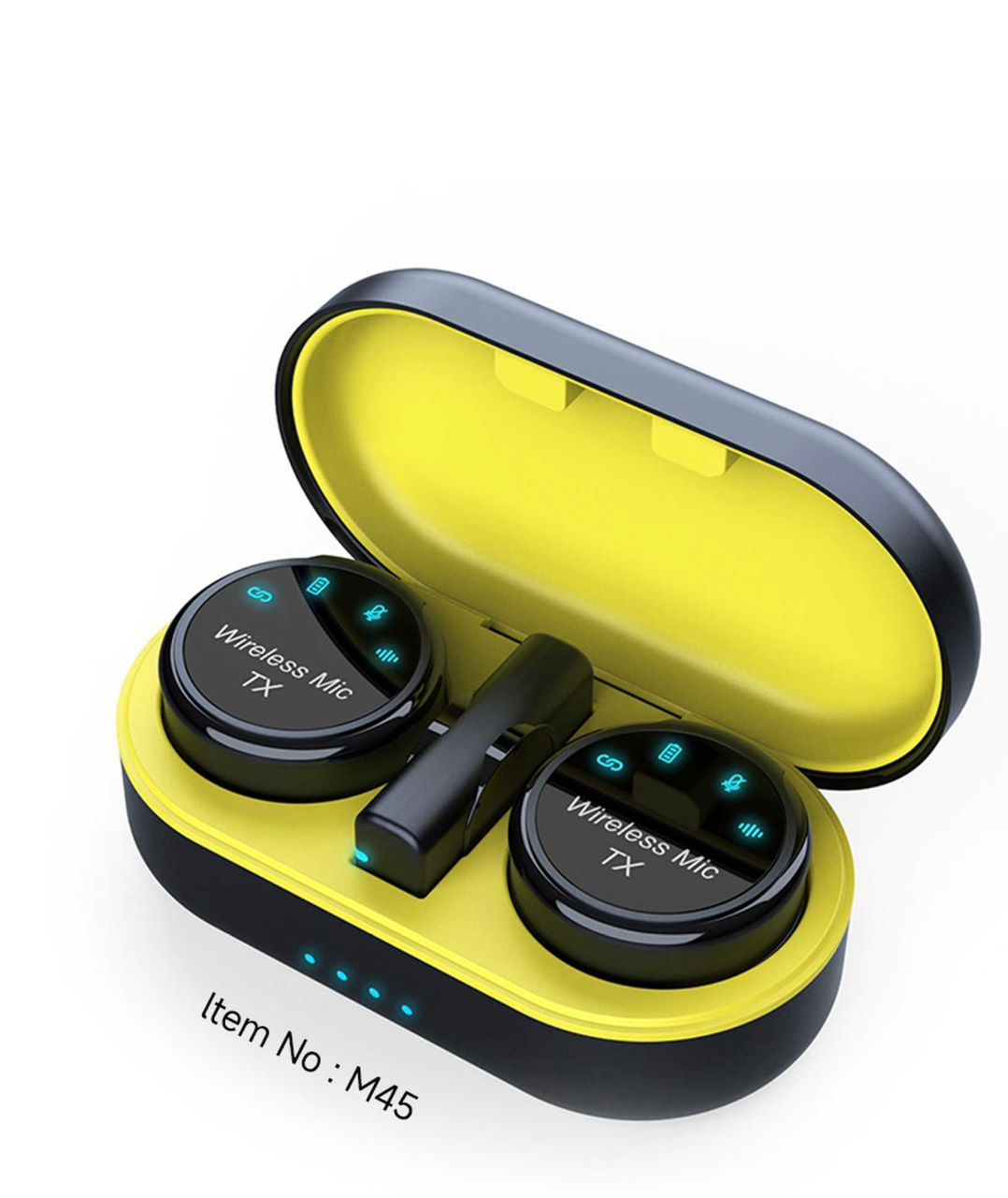 Mini Round Magnetic Charging Case Lapel Microphone